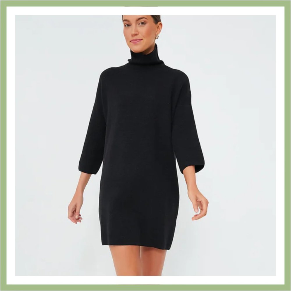 Pomander Place (Tuckernuck) Black Noir Vivianne Sweater Mini Dress